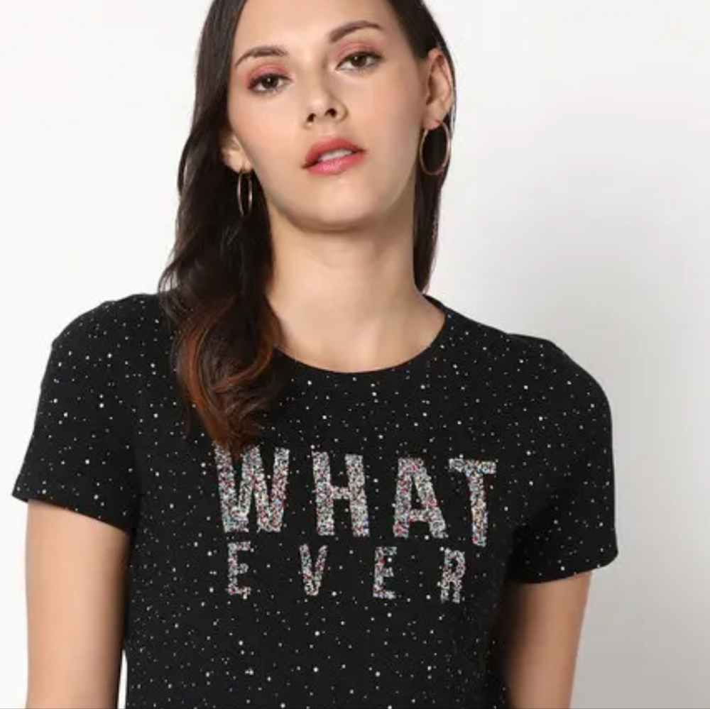 Rio/ Black "WHATEVER" Sprinkle Beads